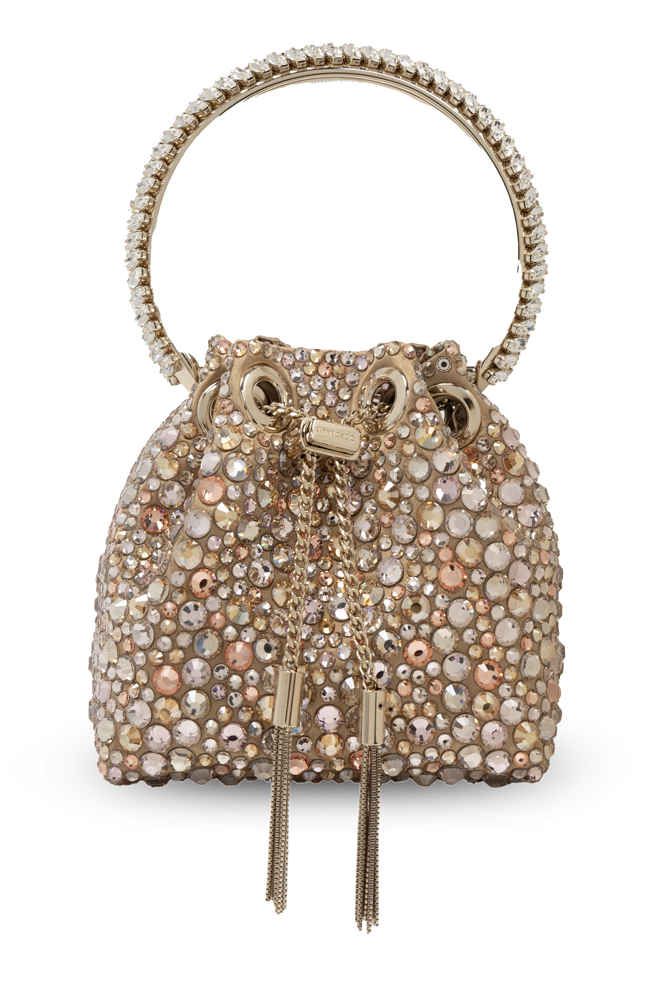 Gold Shoulder bag MESSENGER 'Bon Bon Micro' Jimmy Choo